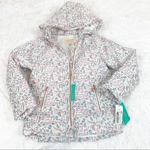 Copper Key floral Hooded Puffer Jacket